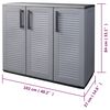vidaXL Garden Storage Cabinet Grey and Black 102x37x84 cm PP