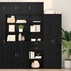 vidaXL Highboard Black Oak 50 x 42.5 x 225 cm Engineered Wood