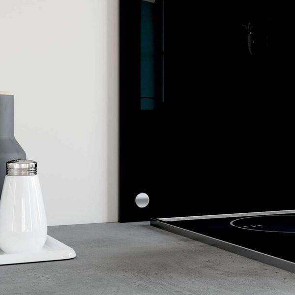 vidaXL Kitchen Backsplash Black 100 x 50 cm Tempered Glass