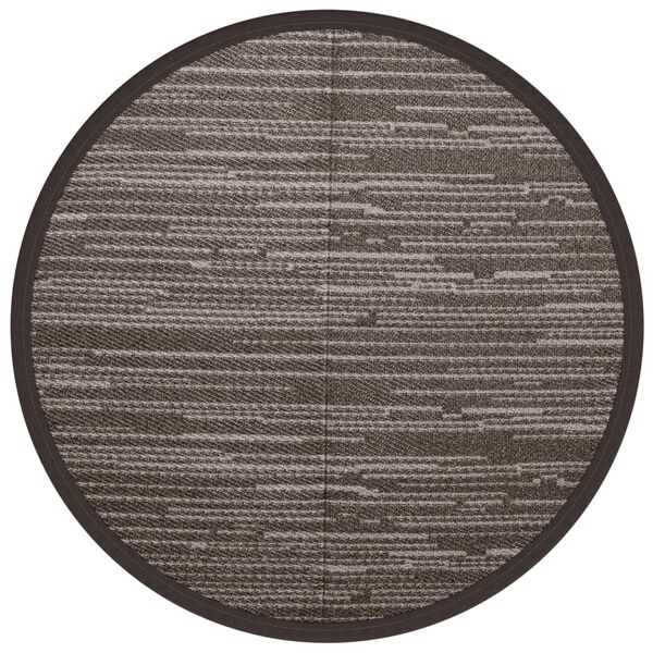 vidaXL Outdoor Carpet ARAKIL Brown Ø120 cm PP