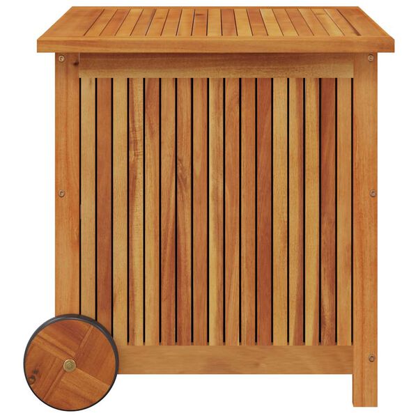 vidaXL Garden Storage Box with Wheels 60x50x58 cm Solid Wood Acacia