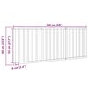 vidaXL Dog Gate Foldable 3 Panels White 150 cm Poplar Wood