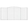 vidaXL Arched Gabion Baskets 10 pcs 400x30x180/200 cm Galvanised Iron