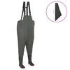 vidaXL Wading Pants with Boots Green Size 38