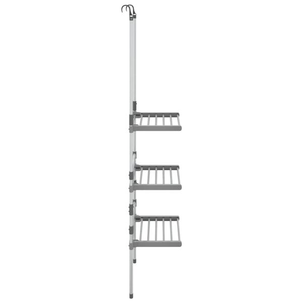 vidaXL 3-Tier Hanging Laundry Drying Rack Aluminium
