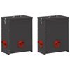 vidaXL Chicken Feeder 2 Black 32.5 x 20.5 x 43 cm 25 kg