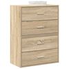 vidaXL Cabinets with 2 Drawers 2 pcs Sonoma Oak 60x31x40 cm Engineered Wood