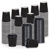 vidaXL Coffee Paper Cups with Lids 200 ml 500 pcs Black