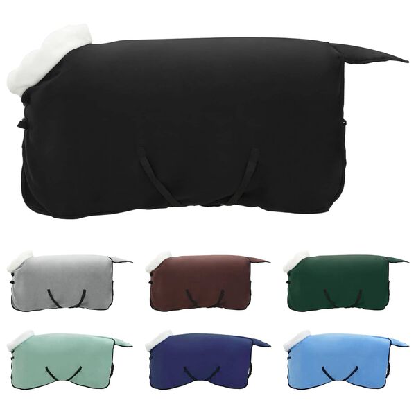 vidaXL Horse Blanket Black 75 cm Polar fleece