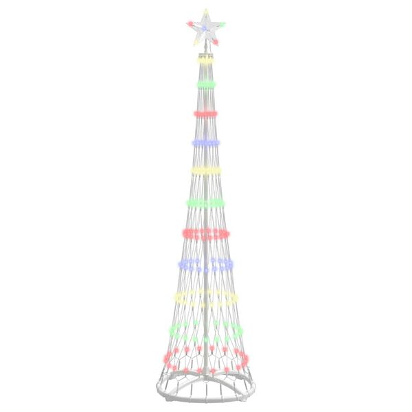 vidaXL LED Christmas Tree Multicolour 51 x 51 x 190 cm Metal