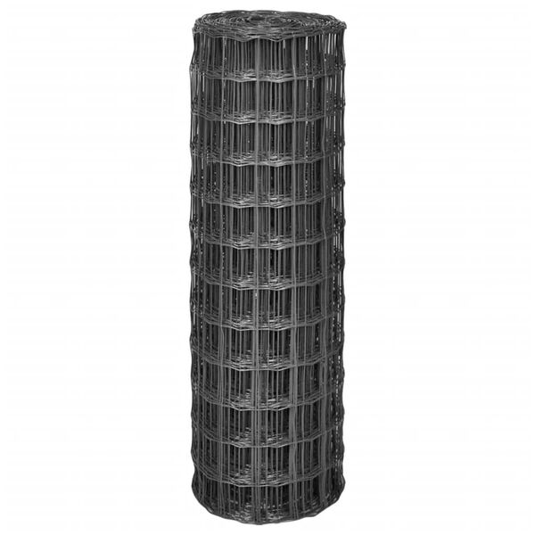 vidaXL Euro Fence Steel 10x1.2 m Grey