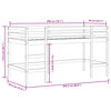 vidaXL Kids' Loft Bed without Mattress with Ladder White 90x200 cm