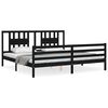 vidaXL Bed Frame without Mattress Black 200x200 cm Solid Wood
