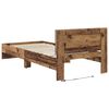 vidaXL Bed Frame with Headboard Old Wood 90 x 190 cm Engineered Wood