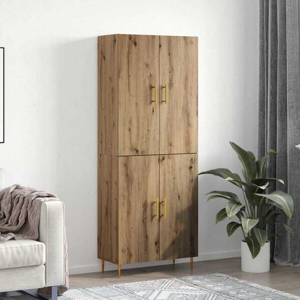 vidaXL Highboard Artisan oak 69.5 x 34 x 180 cm Engineered Wood