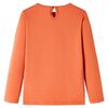 Kids' T-shirt with Long Sleeves Burnt Orange 92