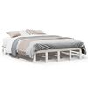 vidaXL Bed Frame without Mattress White 150x200 cm King Size Solid Wood Pine