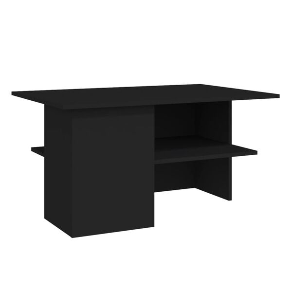 vidaXL Coffee Table Black 90x60x46.5 cm Engineered Wood