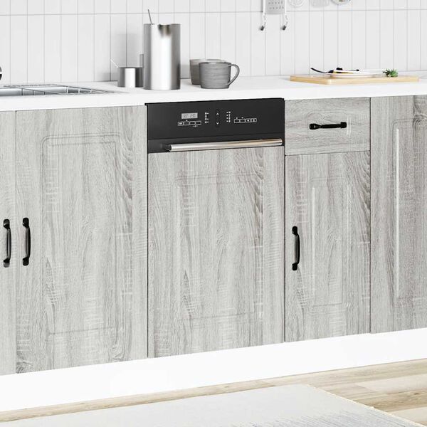 vidaXL Dishwasher Panel&nbsp;Kalmar&nbsp;Grey Sonoma 45x1.5x67 cm Engineered Wood