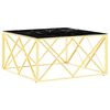 vidaXL Coffee Table Gold 80x80x40 cm Stainless Steel and Glass