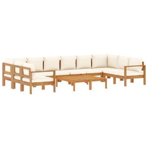 vidaXL 8 Piece Garden Sofa Set with Cushions Solid Wood Acacia