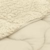 vidaXL Winter Duvet Cream 220 x 240 cm Microfiber and Teddy fleece