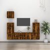 vidaXL 5 Piece TV Cabinet Set Smoked Oak Engineered Wood