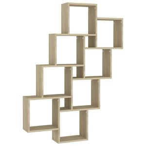 vidaXL Wall Shelf | Sonoma Oak | Engineered Wood | Medium | Wall mounting