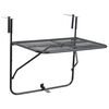 vidaXL Balcony Table Black 60x40 cm Steel
