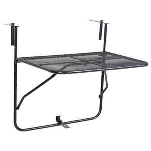 vidaXL Balcony Table Black 60x40 cm Steel