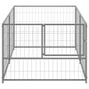 vidaXL Dog Kennel Silver 200x100x70 cm Steel