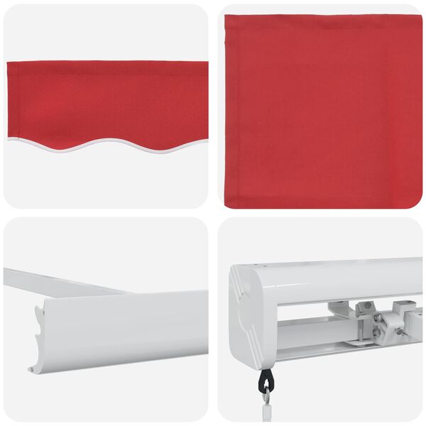 vidaXL Retractable Awning Red 300 x 250 cm Fabric and Metal