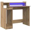 vidaXL Desk with Shelf Artisan Oak 97 x 45 x 90 cm Engineered Wood