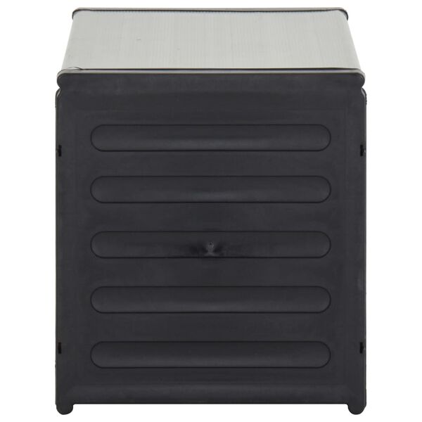 vidaXL Garden Waste Basket Grey 85x34x40 cm