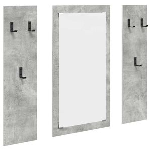 vidaXL Wall-Mounted Coat Rack Concrete Grey 96 x 1.5 x 90 cm