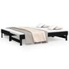 vidaXL Pull-out Day Bed without Mattress Black 2x(75x190) cm