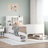 vidaXL Bookcase Bed without Mattress White 90x190 cm Single Solid Wood Pine