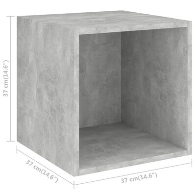 vidaXL Wall Cabinets 2 pcs Concrete Grey 37x37x37 cm Chipboard