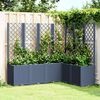 vidaXL Garden Planter with Trellis Blue Grey 160x120x140 cm PP