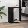 vidaXL End Table Black Oak 35 x 25 x 50 cm Engineered Wood