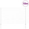 vidaXL Fence with Post Silver 1.6 x 10 m Steel