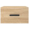 vidaXL Wall-mounted Bedside Cabinet Sonoma Oak 35x35x20 cm