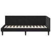 vidaXL Corner Bed Frame with Headboard Black 100 cm x 200 cm Velvet