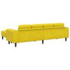 vidaXL Sofa Set Yellow Velvet
