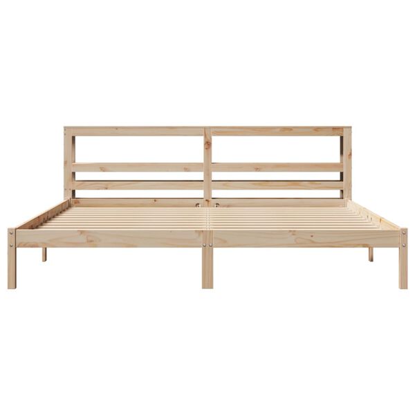vidaXL Bed Frame without Mattress 180x200 cm Super King Solid Wood Pine