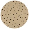 vidaXL Area Rug | Natural and black | Braided jute | 120 cm diameter