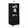 vidaXL Highboard Black Oak 40 x 36 x 110 cm Engineered Wood