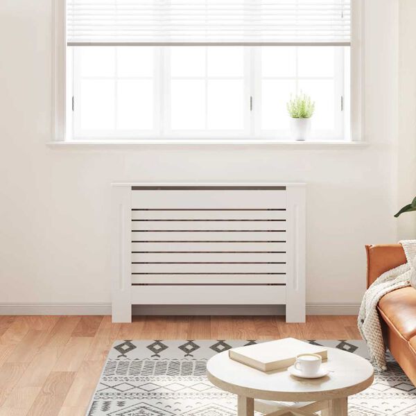 vidaXL Radiator Cover White 112x19x81.5 cm MDF