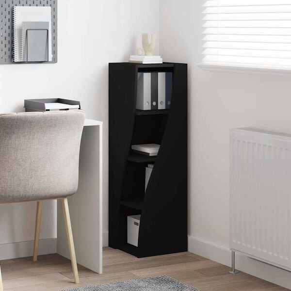 vidaXL Corner Cabinet Black 32x32x102cm Engineered Wood