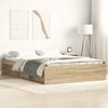 vidaXL Bed Frame without Mattress Sonoma Oak 120x190 cm Small Double Small Double